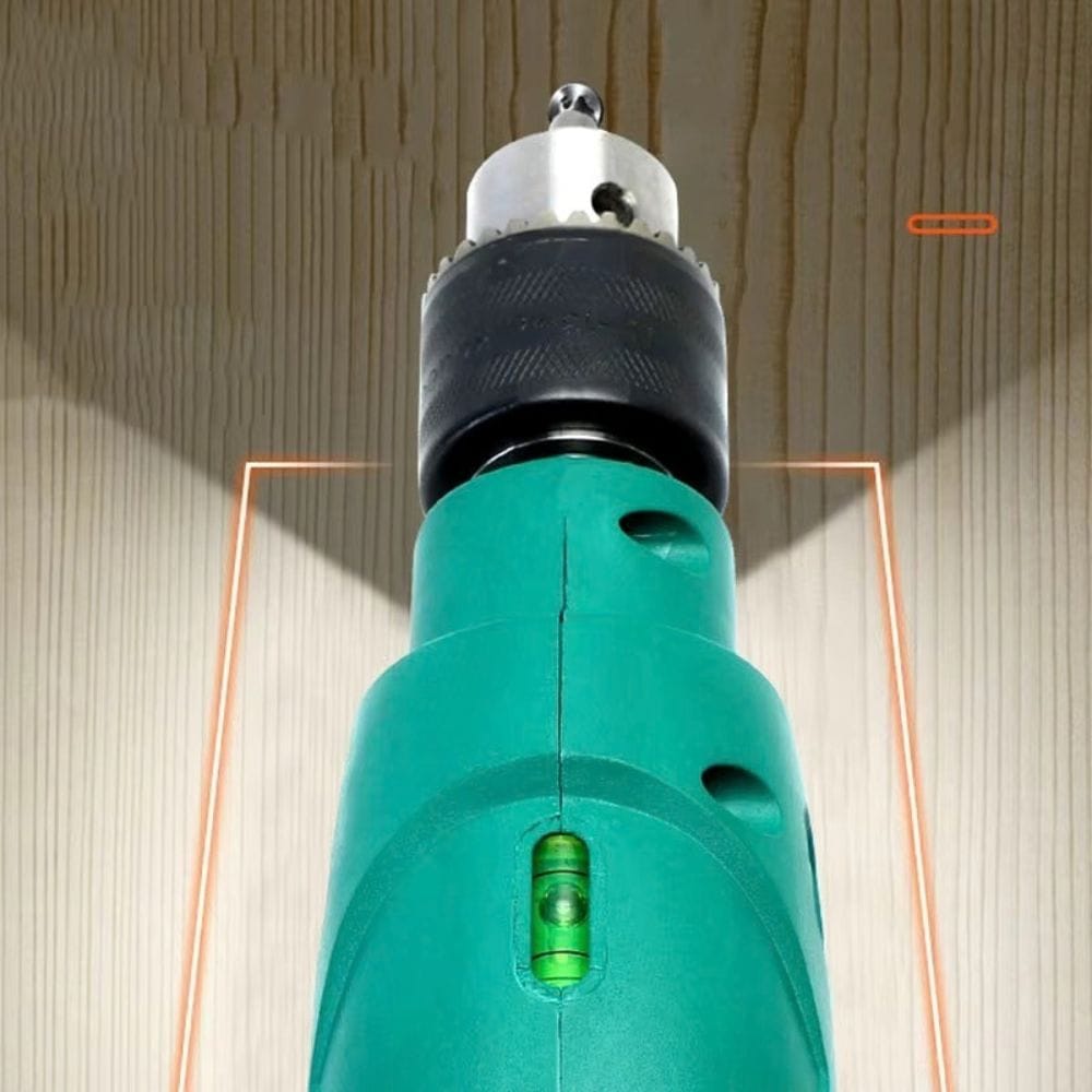 Mesin Bor Impact Drill 13mm Bor Beton Besi Kayu 650W Waterpass Set - Gambar 5