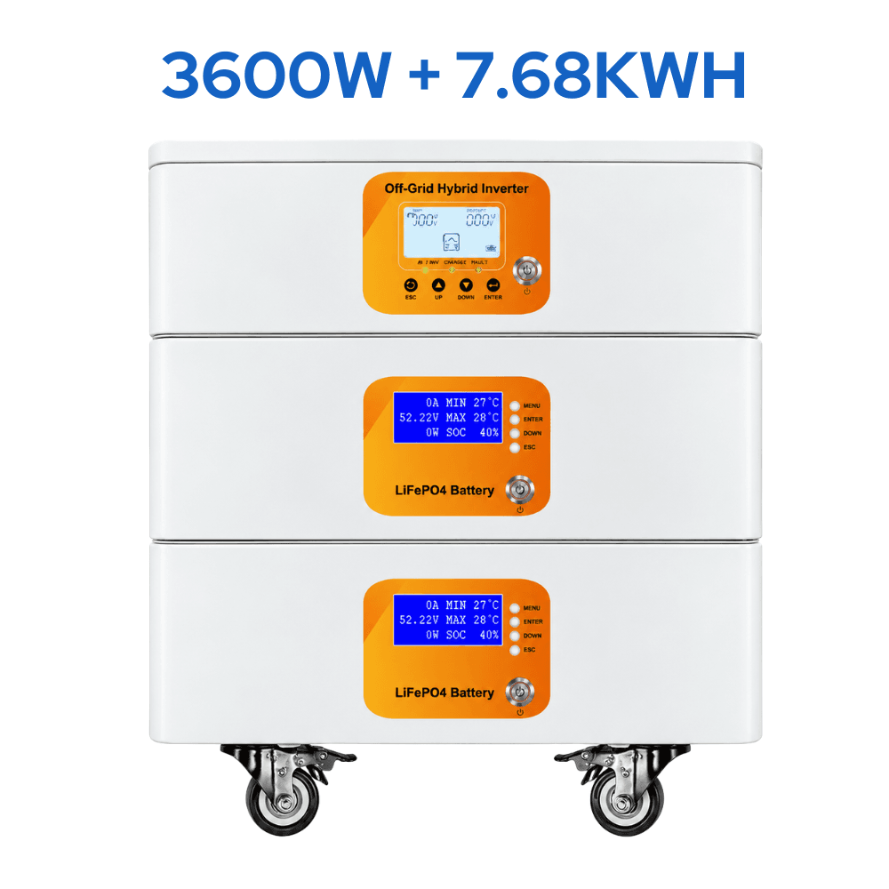 Hybrid Solar Inverter 24V 3600W All-in-One + LiFePO4 3.84kWh - 7.68kWh - Gambar 3