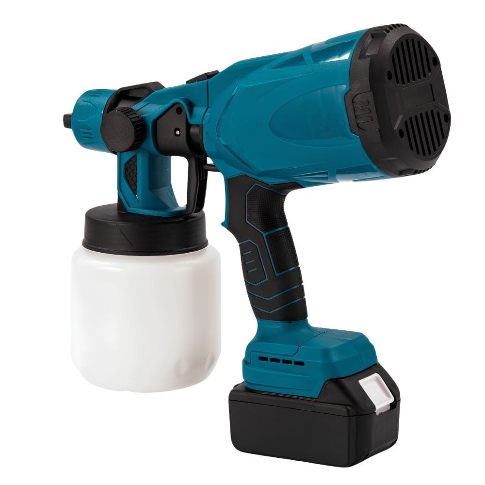 Mesin Semprot Cat Baterai Cordless 800W 21V Set 2 Baterai Tabung Cat 800ml - Gambar 4