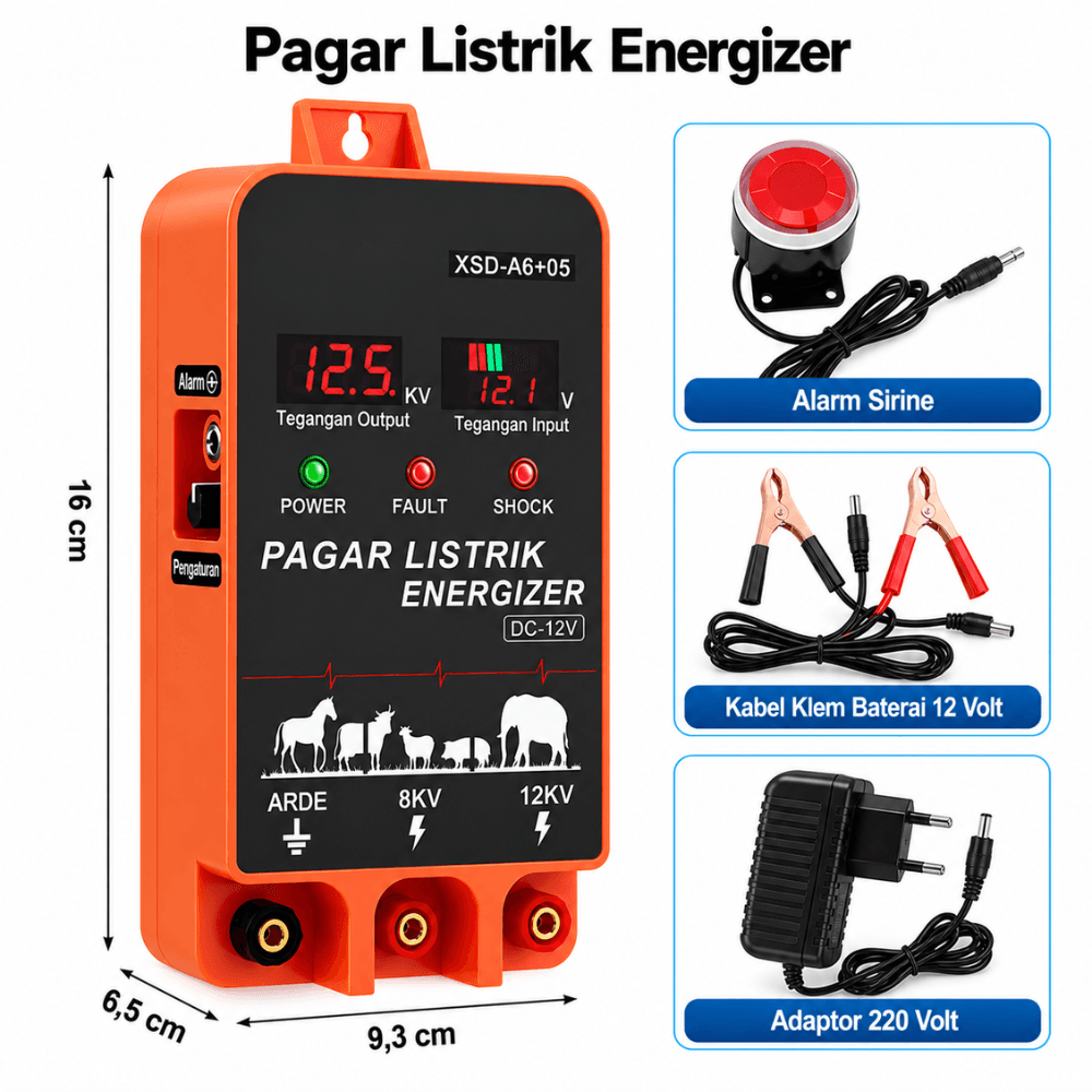 Pagar Listrik 2.5 Joule Electric Fence Energizer untuk Keamanan Ternak & Kebun - Gambar 4