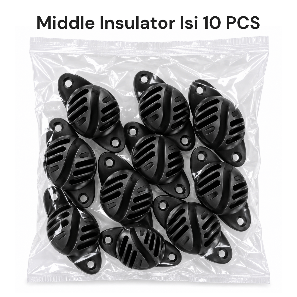 Middle Insulator Jalur Kawat Pagar Listrik Untuk Tembok dan Besi Isi 10 PCS
