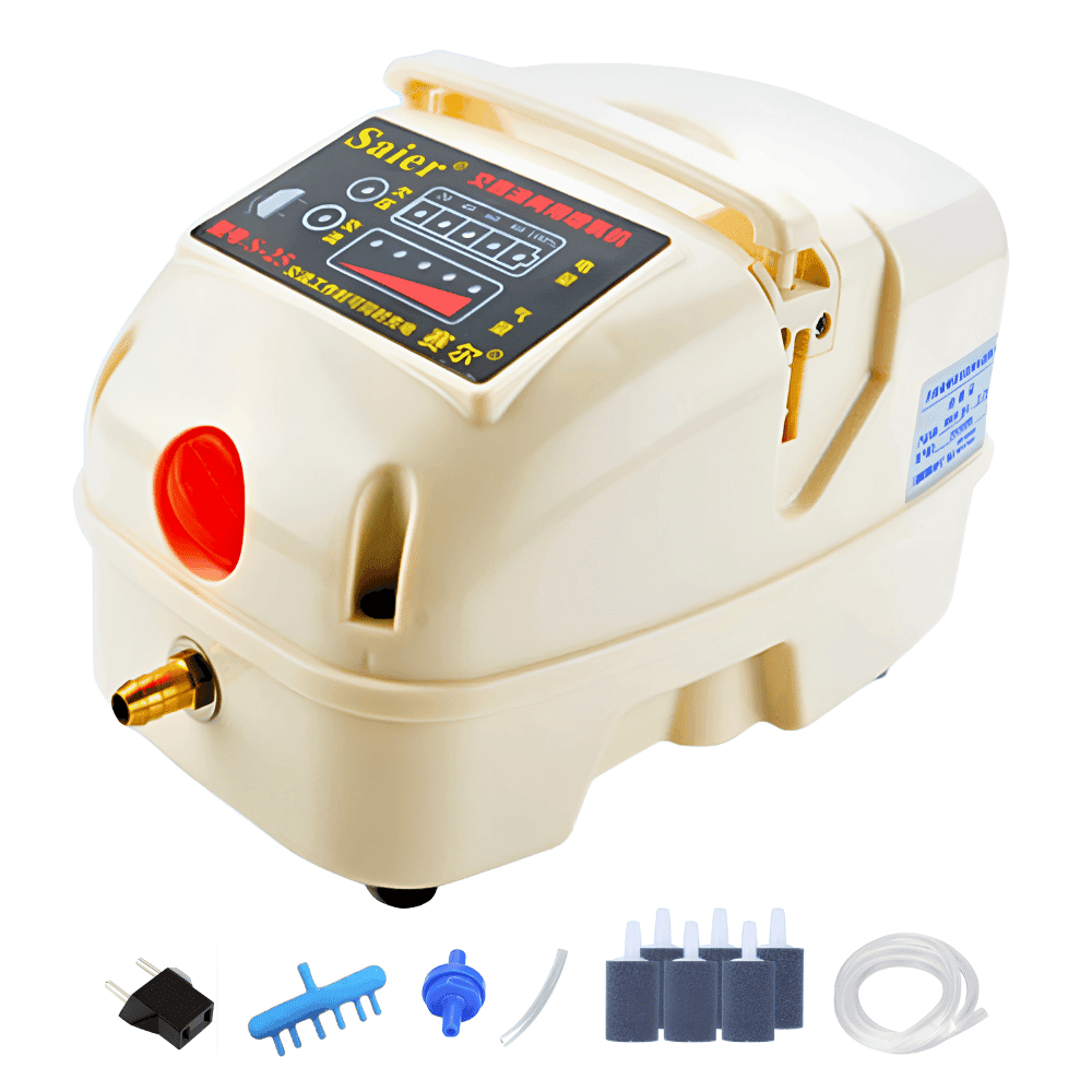 Aerator Kolam Baterai Pompa Aerator AC DC Hybrid Aerasi Oksigen Akuarium Ikan - Gambar 2