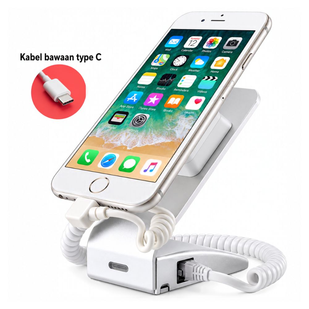 Stand Holder Hp Anti Maling dengan Alarm dan Remote Kontrol