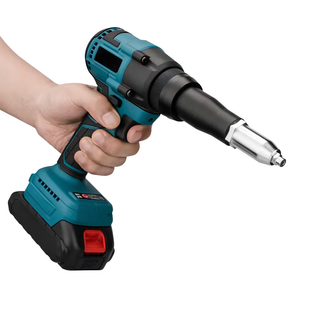Mesin Tang Rivet Baterai 21 Volt Brushless Set Complete Paku Keling Portable - Gambar 3