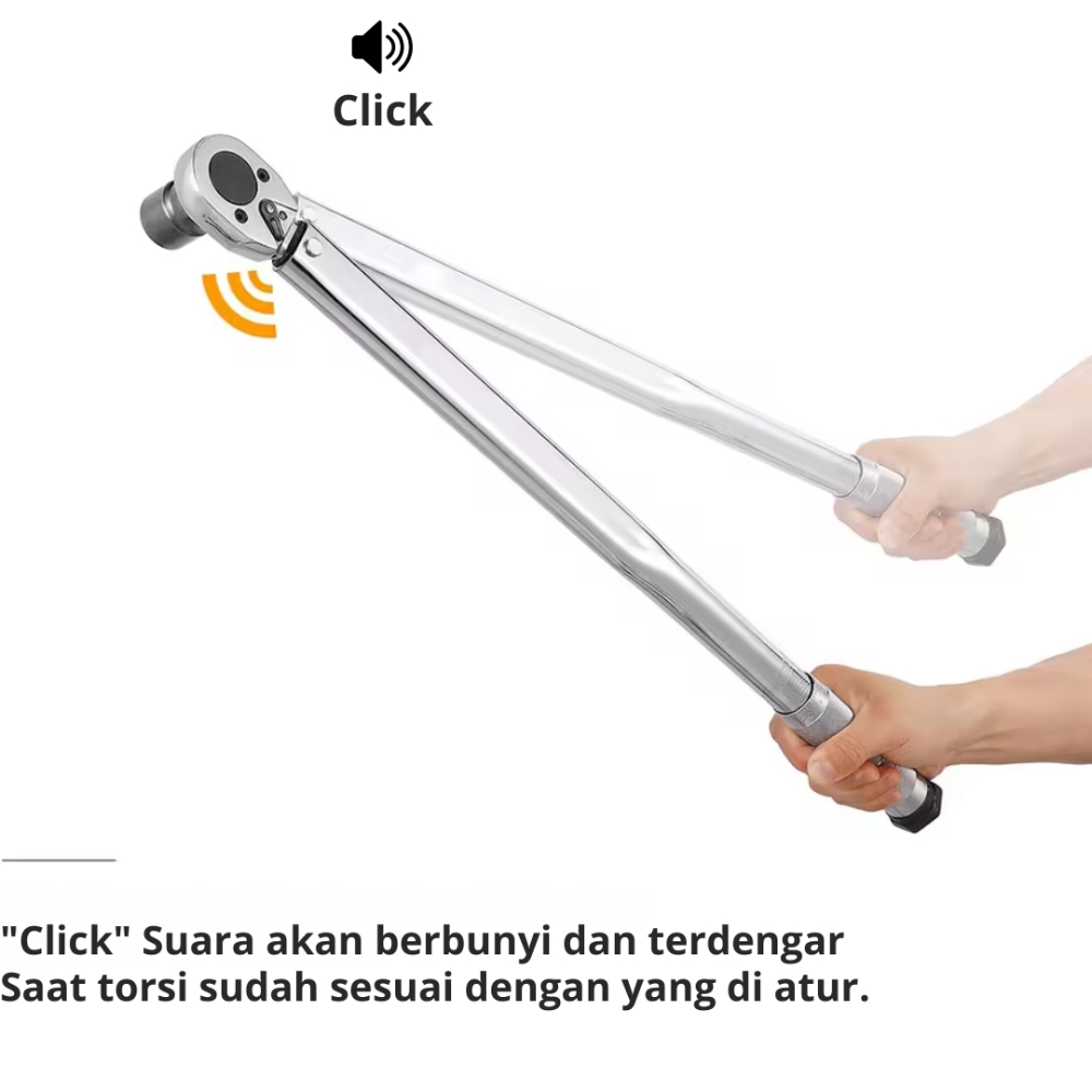 Kunci Momen 1/2 Inci 28-210 Nm Kunci Torsi Preset Ratchet Mobil Motor Cr-V - Gambar 5