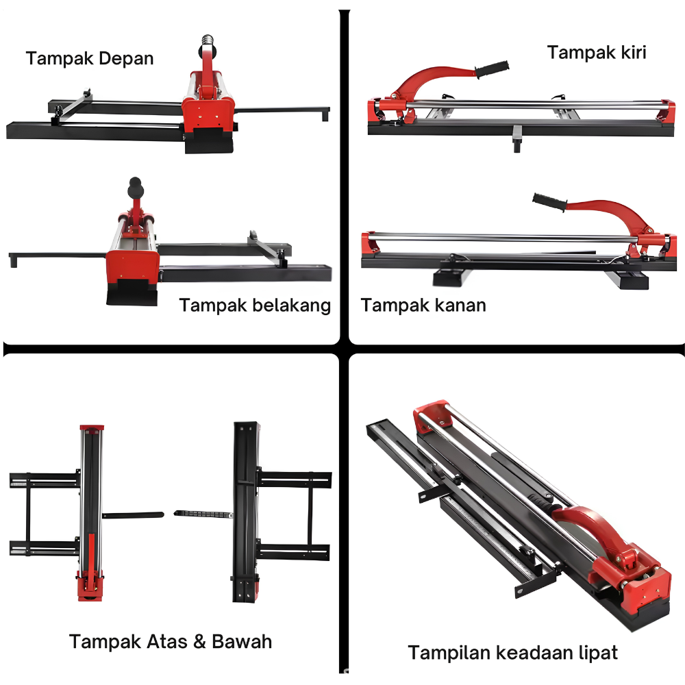 Tile Cutter Manual 60 cm Laser Guide Alat Potong Granit Kaca Stainless - Gambar 4
