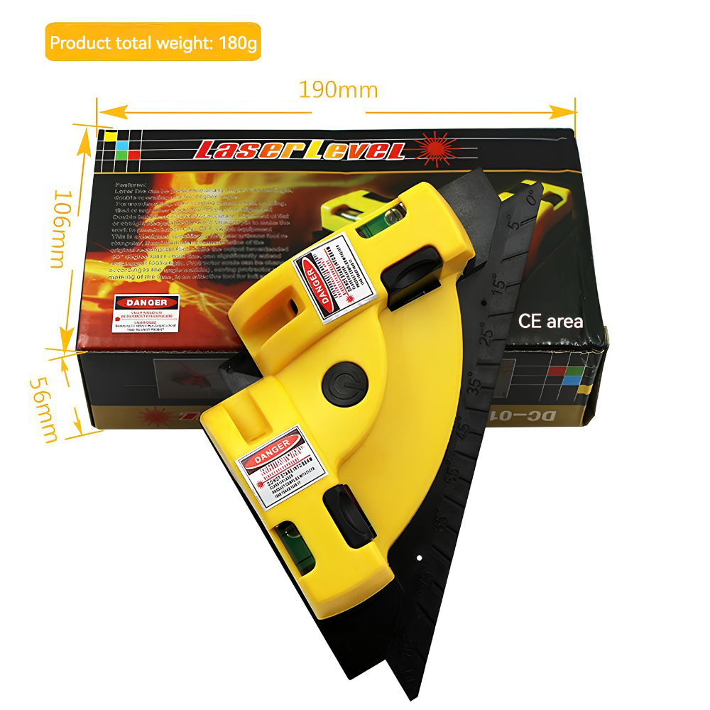 Laser Level Siku 90 Derajat Alat Ukur Sudut Keramik Kusen Waterpass Dual Suction - Gambar 4