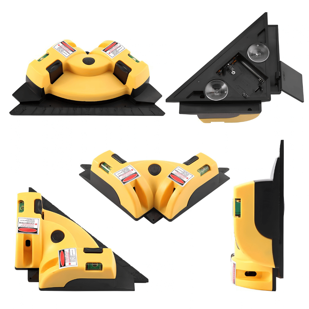 Laser Level Siku 90 Derajat Alat Ukur Sudut Keramik Kusen Waterpass Dual Suction - Gambar 5