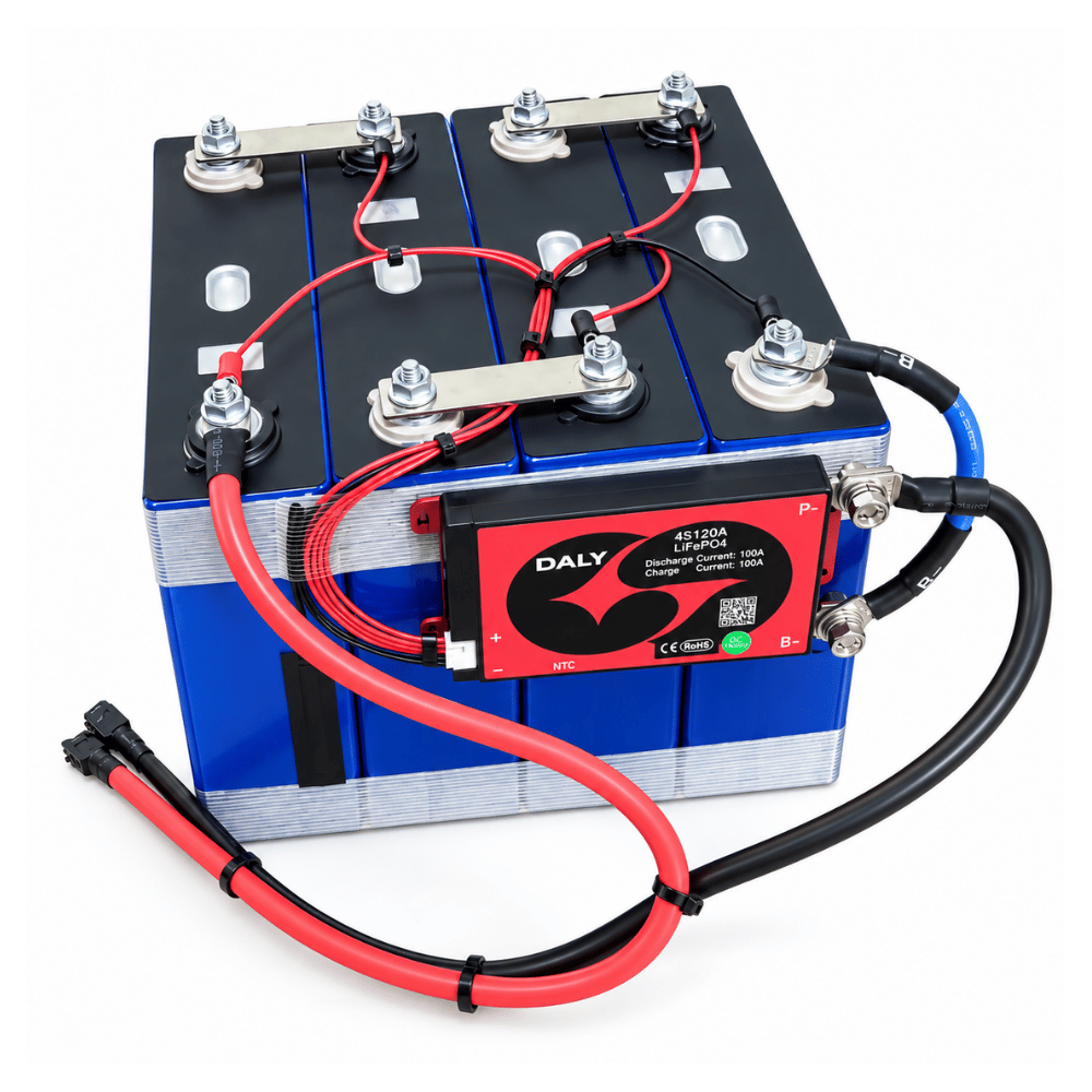 Baterai Rakitan LiFePO4 12.8V 120Ah dengan BMS DALY 100A Baterai Lithium untuk PLTS - Gambar 2