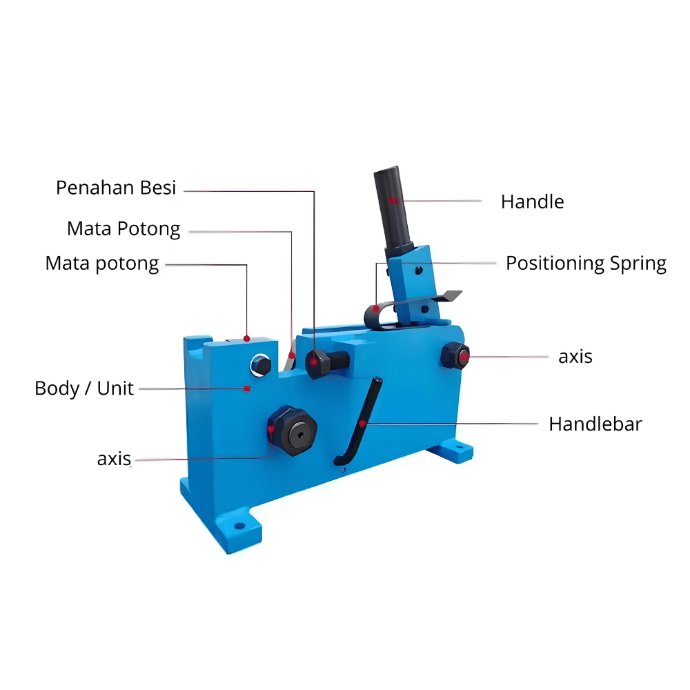 Gunting Besi Beton Manual MS-20 Alat Potong Besi Ulir Polos Max 20mm Complete - Gambar 4