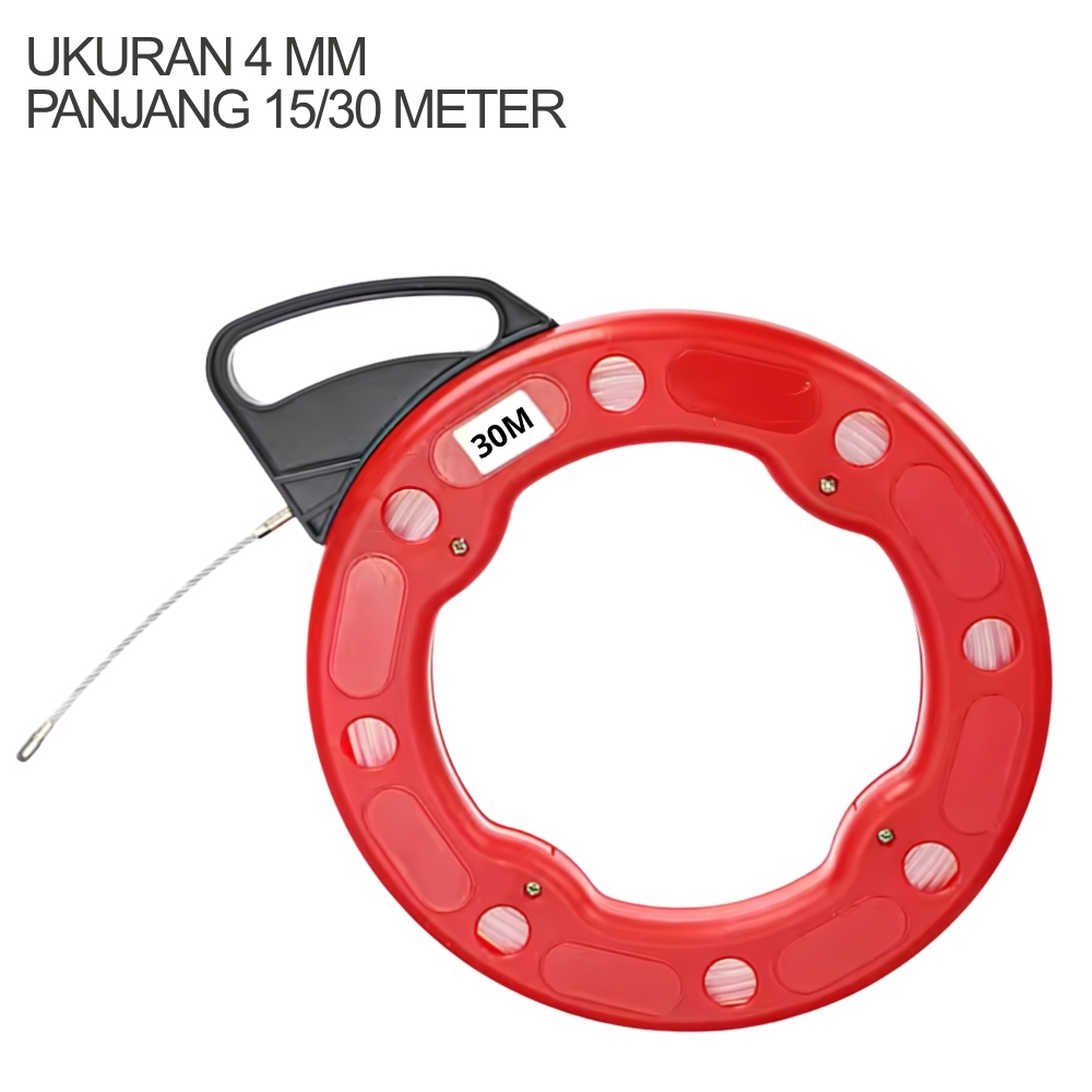 Fish Tape Alat Penarik Kabel Pipa Conduit Fiberglass 4mm Panjang 15M dan 30M - Gambar 3