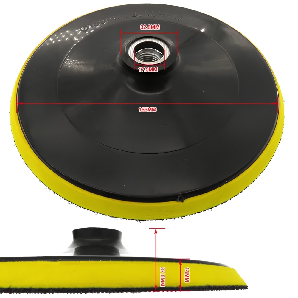 Backing Plate Tatakan Poles Rubber Pad 7 Inch 180mm Plus Adaptor Baut M14 - Gambar 2