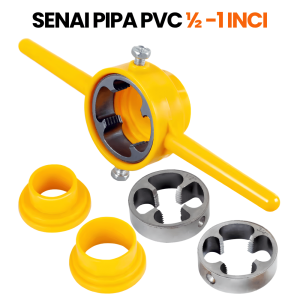 Senai Pipa PVC Tebal PPR Thread Maker Alat Pembuat Drat Ulir Pipa 1/2 3/4 1 Inch