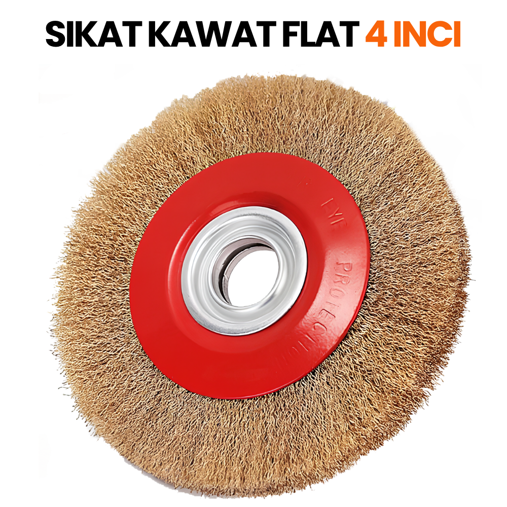 Sikat Kawat Gerinda 4 Inch Flat Wire Wheel Brush Halus Pembersih Karat
