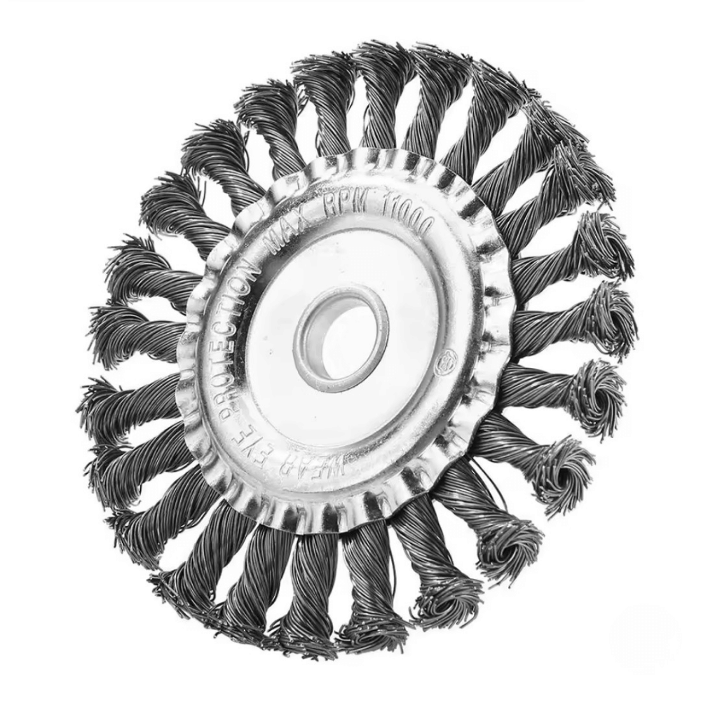 Mata Gerinda Sikat Kawat Kepang 4 Inch Twist Knot Wire Brush Pembersih Karat - Gambar 2
