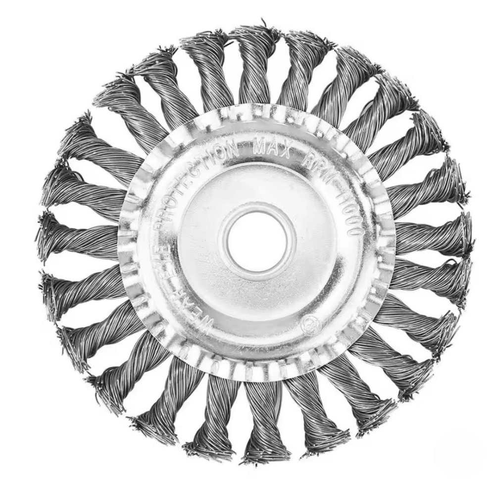 Mata Gerinda Sikat Kawat Kepang 4 Inch Twist Knot Wire Brush Pembersih Karat - Gambar 3