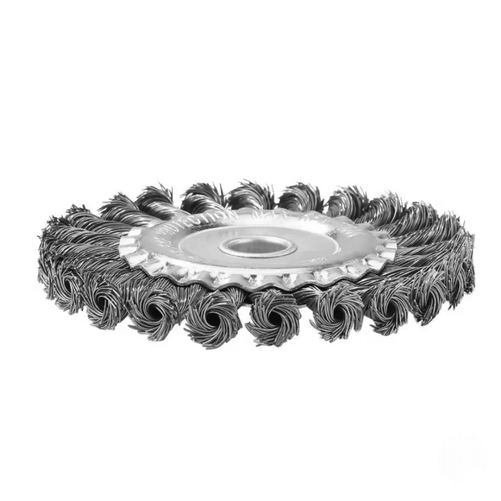 Mata Gerinda Sikat Kawat Kepang 4 Inch Twist Knot Wire Brush Pembersih Karat - Gambar 4
