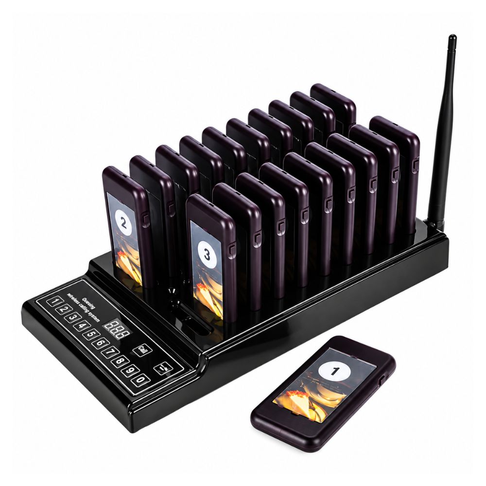 Calling System Antrian Wireless 20 Remote Pager Pemanggil Antrian - Gambar 2