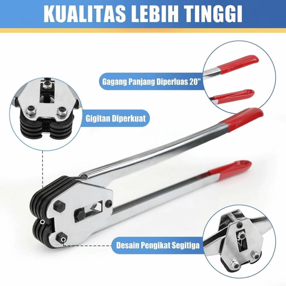 Tang Klem Strapping Band 50cm Heavy Duty Tang Penjepit Klem Seng 12mm - 19mm - Gambar 5