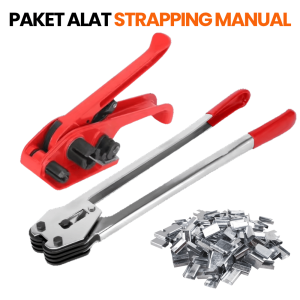 Paket Alat Strapping Band Manual Tensioner Tang Klem Packing Metal Clip 1 KG