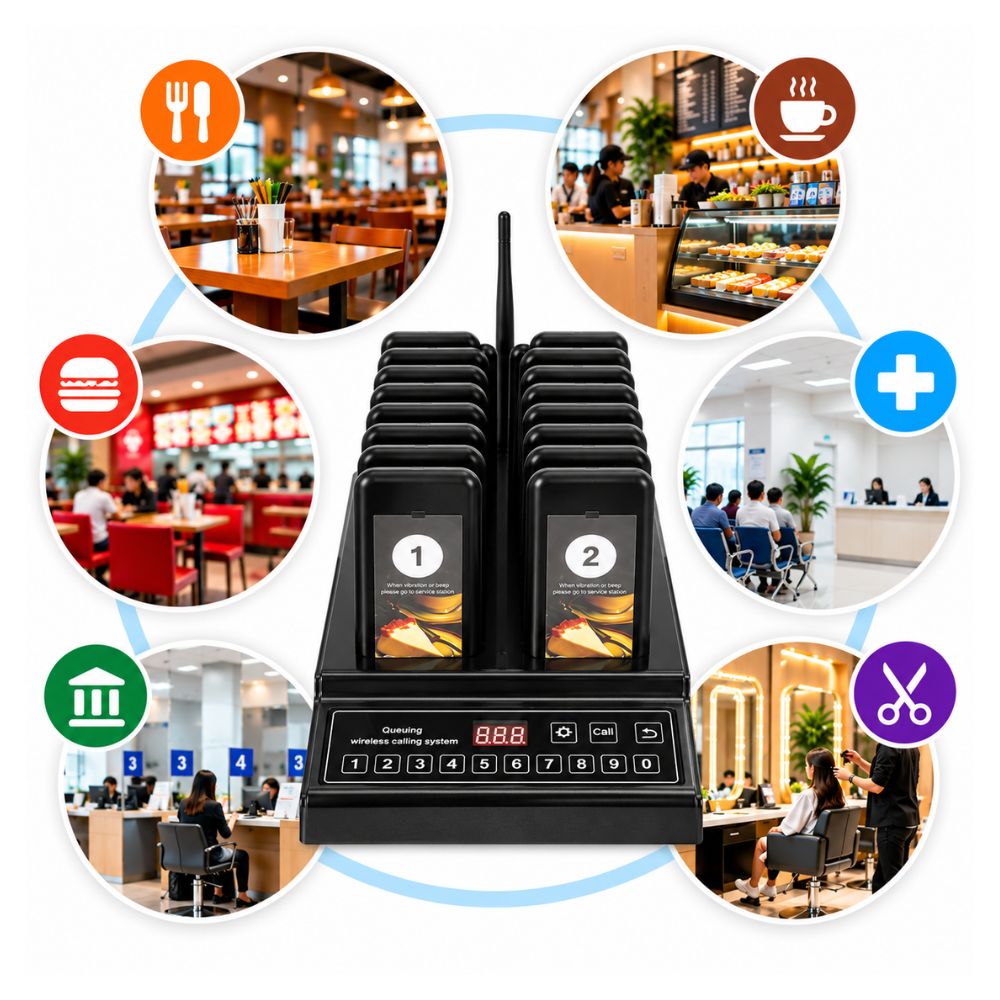 Calling System Antrian Wireless 20 Remote Pager Pemanggil Antrian - Gambar 5