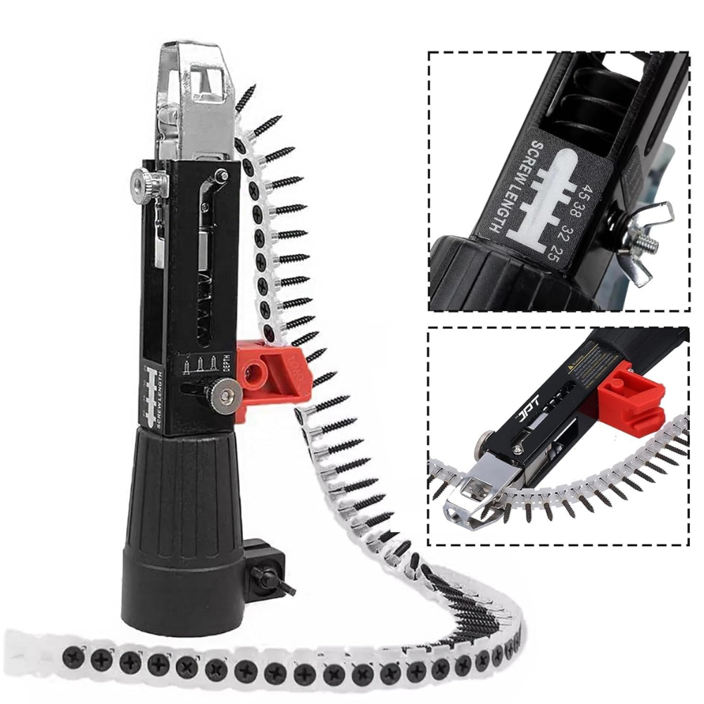 Adapter Bor Pasang Sekrup Otomatis Chain Screw Gun Gypsum Sekrup Kayu - Gambar 3