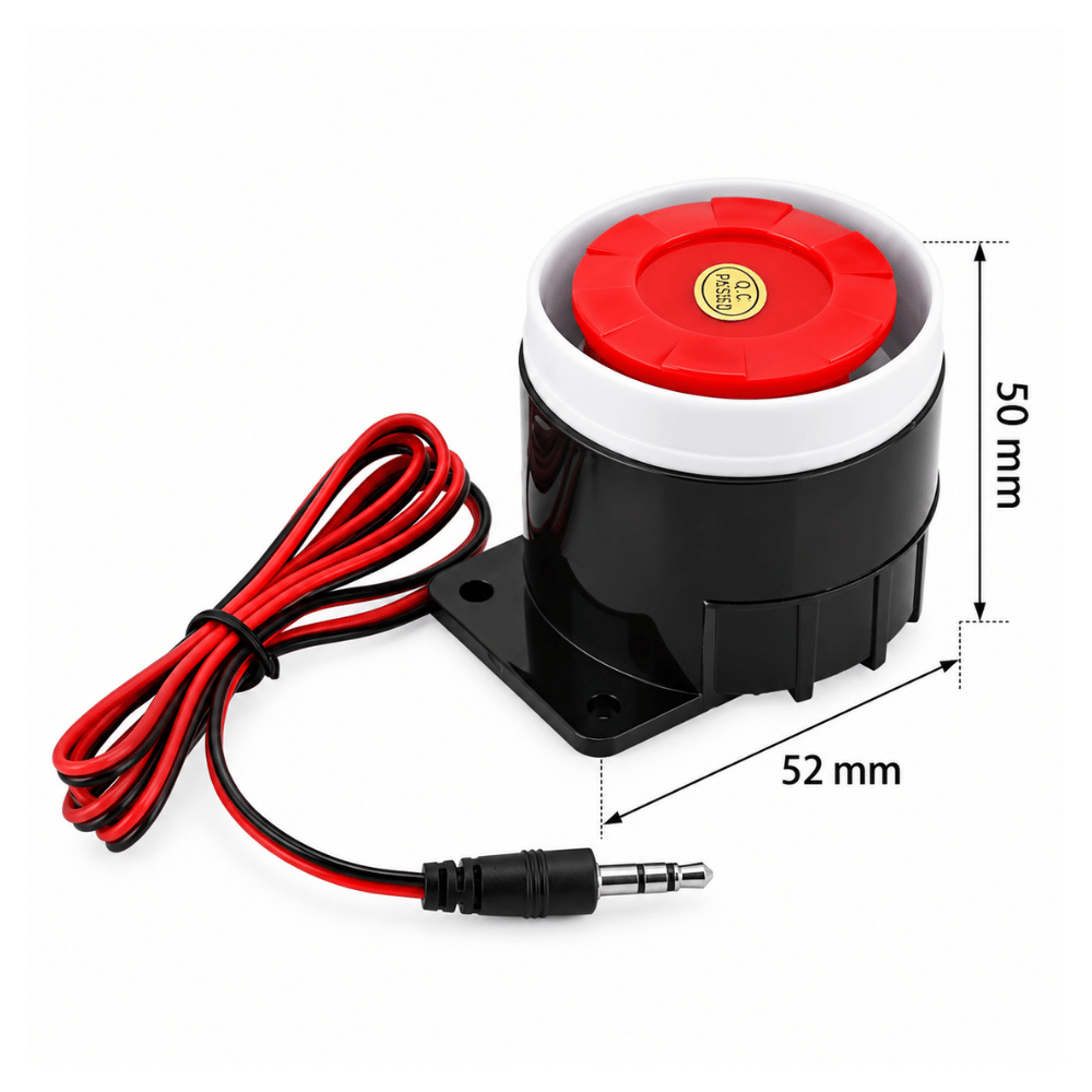 Sirine Alarm 12V DC 120 dB, Buzzer Suara Keras dengan Jack Audio 3.5mm - Gambar 3