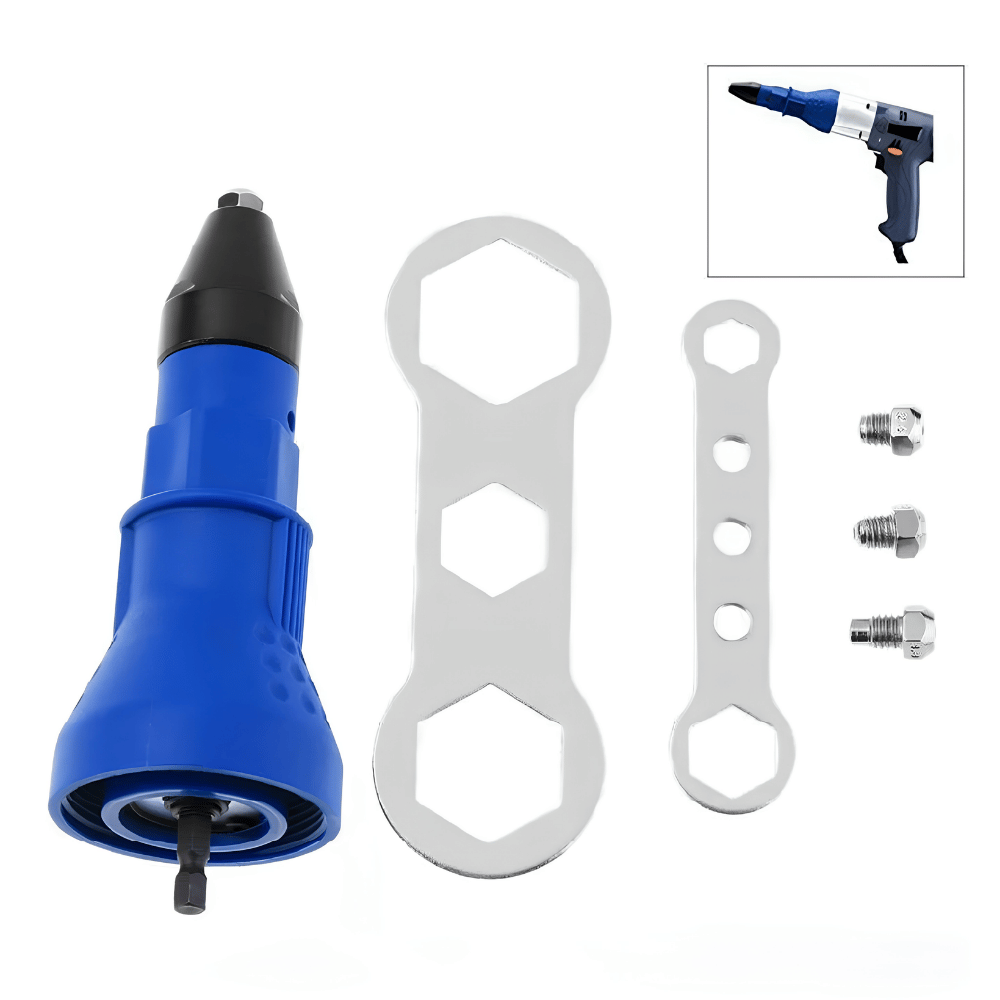 Adapter Tang Rivet Bor Listrik Cordless Rivet Gun Electric Konverter 2.4 - 4.8mm - Gambar 2