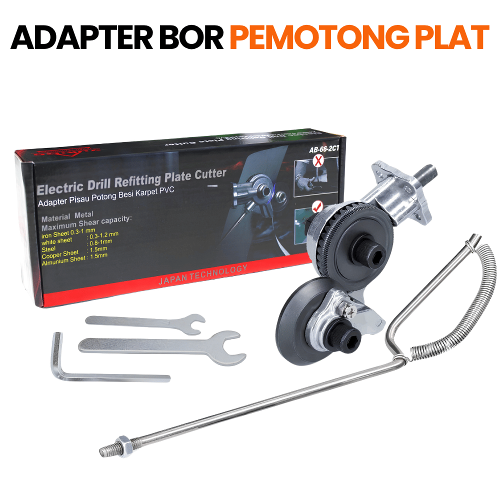 Adapter Bor Pemotong Plat Besi Aluminium Metal Sheet Cutter Nibbler Konverter