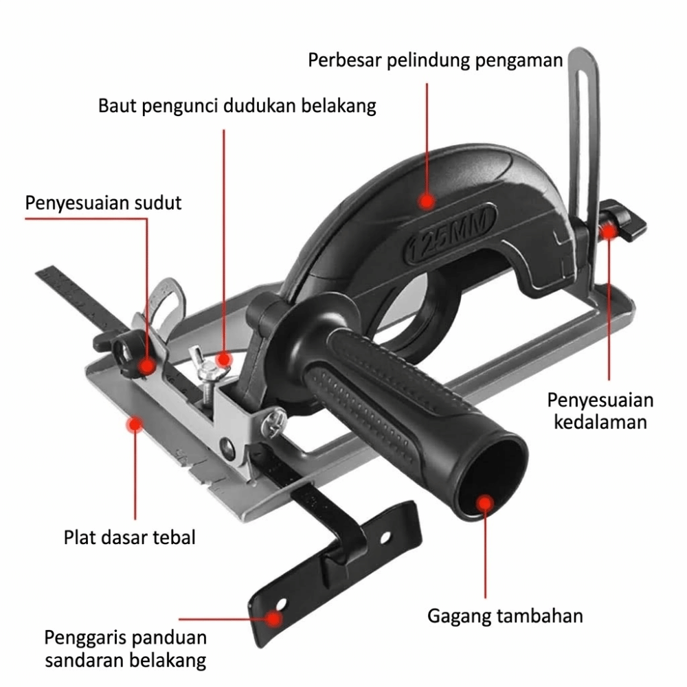 Stand Dudukan Gerinda Potong Kayu Triplek PVC Adapter Circular Saw 4 Inci - Gambar 5