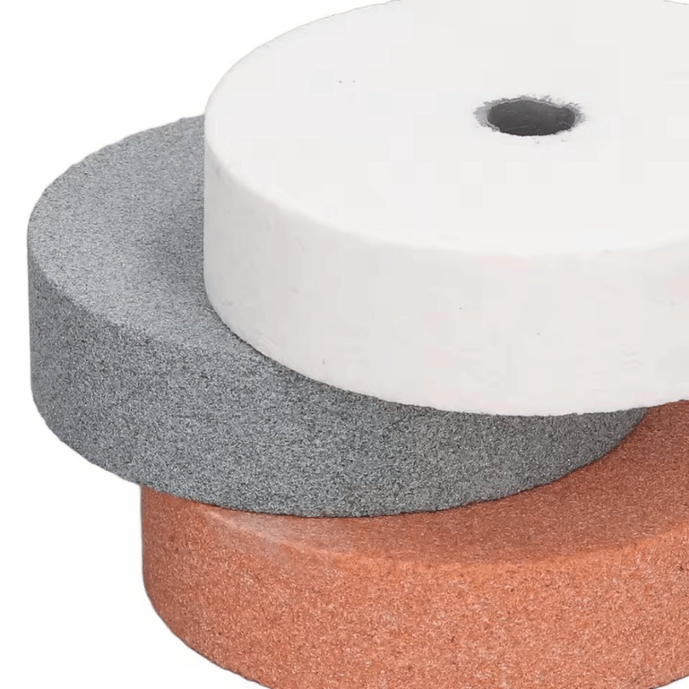 Batu Gerinda Roda 3 Inch Mesin Asah Bench Grinding Wheel 2 Pcs Putih Cokelat - Gambar 3