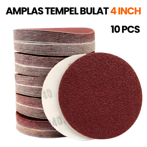 Amplas Bulat Velcro 4 Inch Isi 10 Pcs Kertas Amplas Tempel Gerinda Grit 60 - 1000