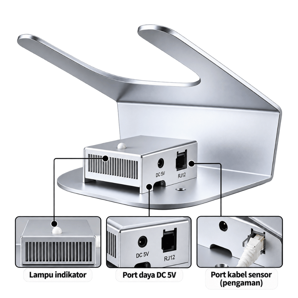 Stand Holder Tablet Anti Maling dengan Alarm dan Remote Kontrol - Gambar 4