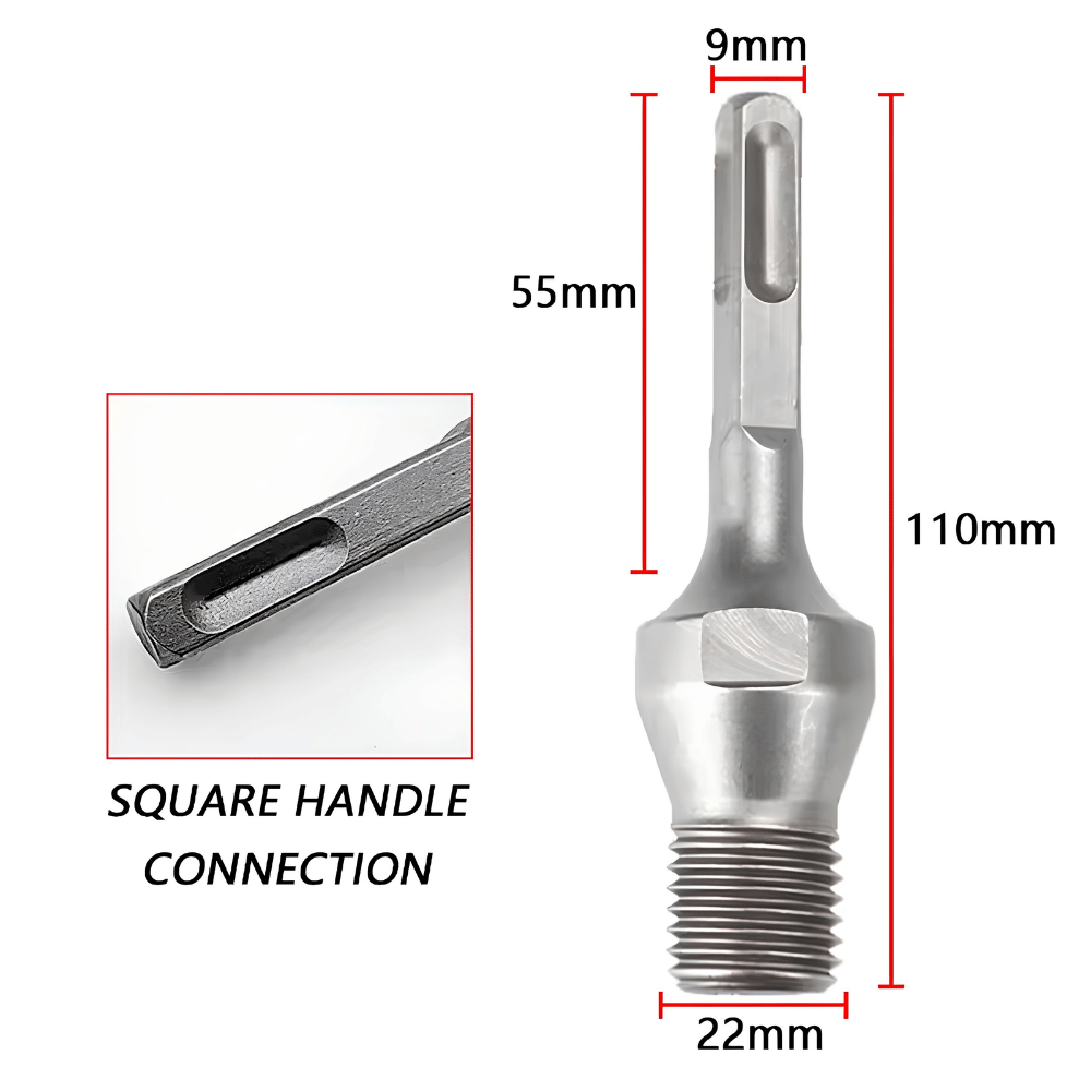 Konektor Adaptor Coring SDS SDS Plus Sambungan Mata Bor Coring Beton Dinding Baja - Gambar 4
