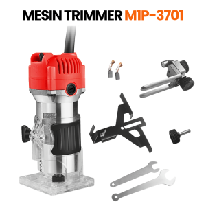 Mesin Trimmer Kayu M1P-3701 Profil Profiler Kayu 800W 30000 RPM Collet 1/4 Inch