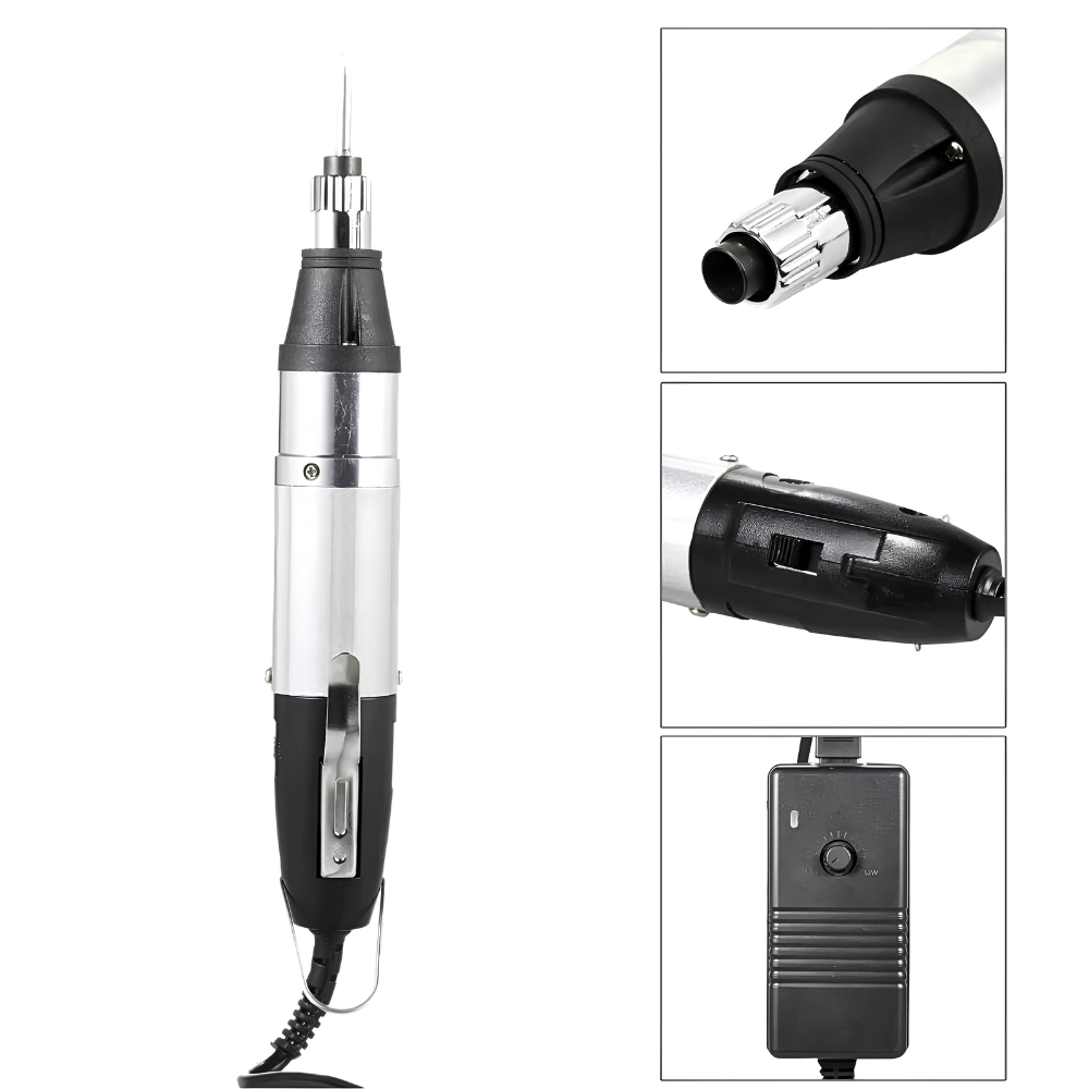 Obeng Elektrik Mini JB800 Set Adaptor 220V Obeng Listrik Servis HP Elektronik Presisi - Gambar 4
