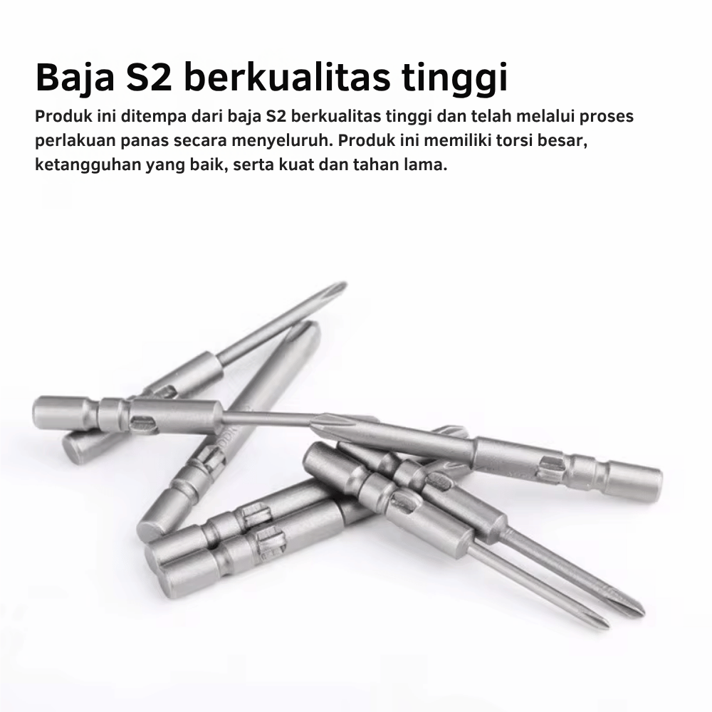 Mata Obeng Elektrik JB800 Shank 4mm Panjang 6cm Magnetic Bit Servis HP Elektronik - Gambar 2