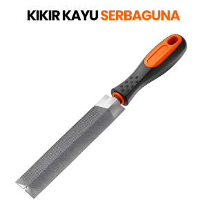 Kikir Kayu serbaguna 2 Sisi 6 Inch Baja T12 Penajam Gergaji Kayu Alat Berkebun Gagang TPR