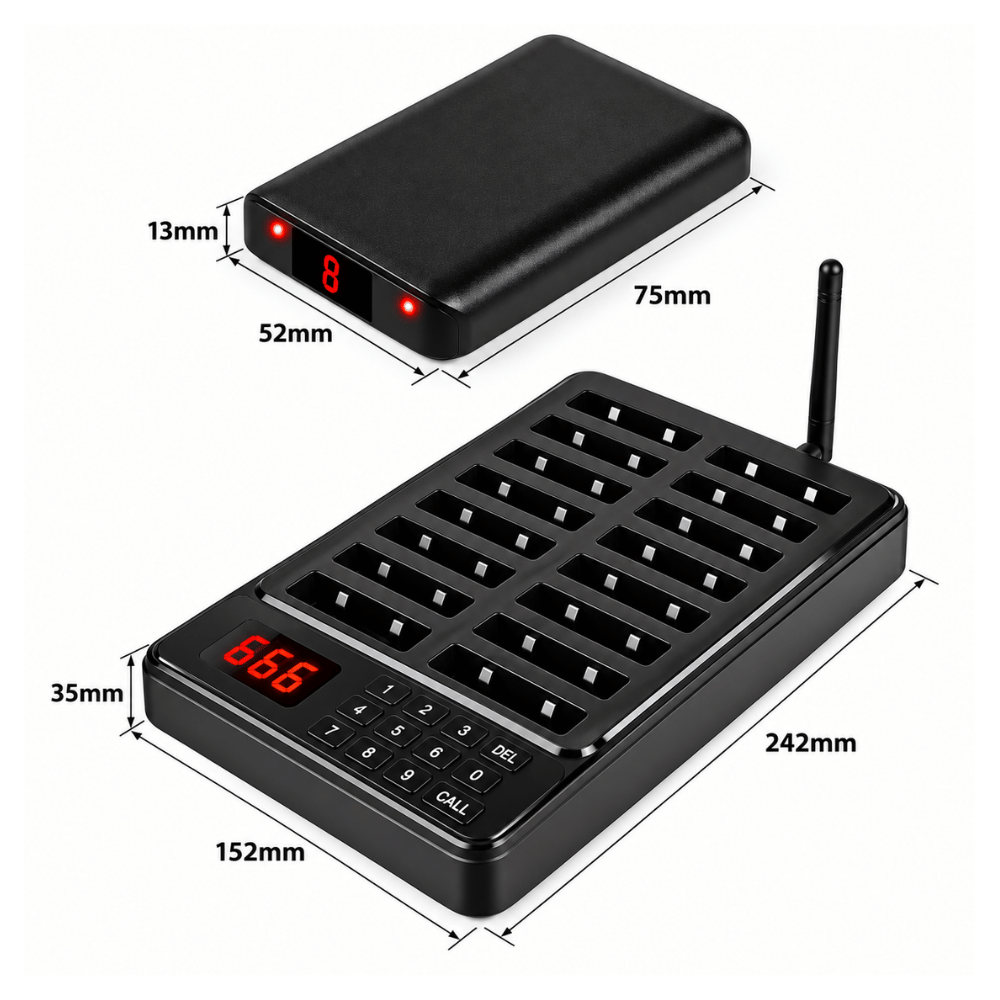 Calling System Antrian Wireless 16 Remote Pager Pemanggil Antrian - Gambar 4