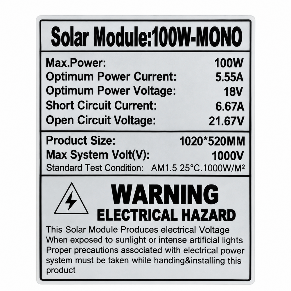 Solar Panel Flexible 100W 18V Monocrystalline Panel Surya Fleksibel Outdoor, Camping & Kendaraan - Gambar 4