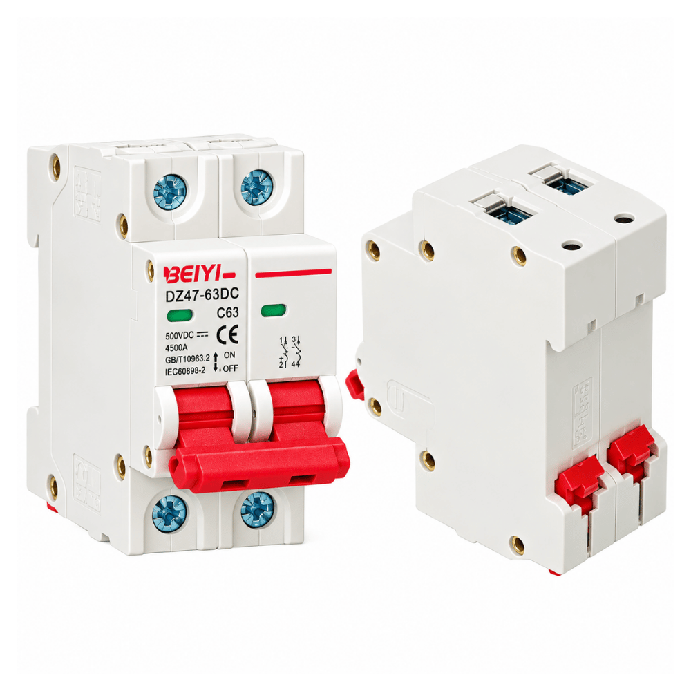MCB DC 2P 63A BEIYI 500VDC Circuit Breaker Panel Surya - Gambar 3