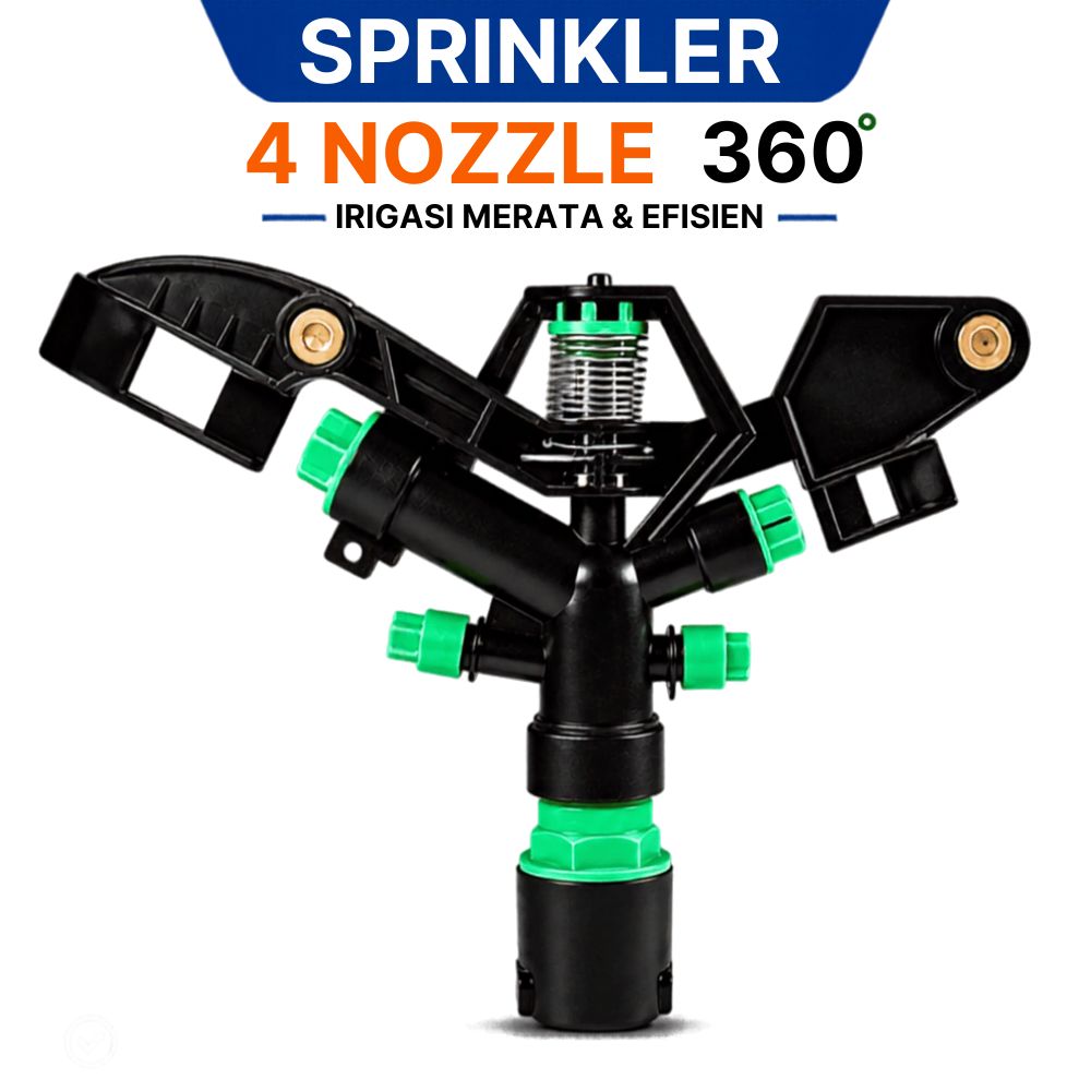 Sprinkler Irigasi Pertanian Alat Penyiraman Otomatis Taman & Kebun