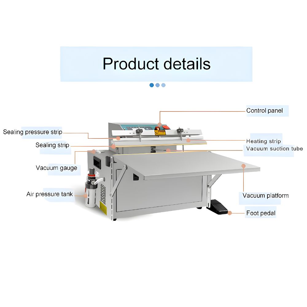 Mesin Pres Plastik Vacuum Sealer Otomatis Heavy Duty untuk Kemasan Industri & UMKM - Gambar 5