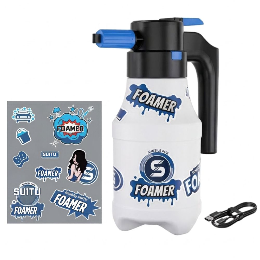 Foam Sprayer Portable Mesin Semprot Cuci Busa Salju Elektrik Baterai Charge - Gambar 4