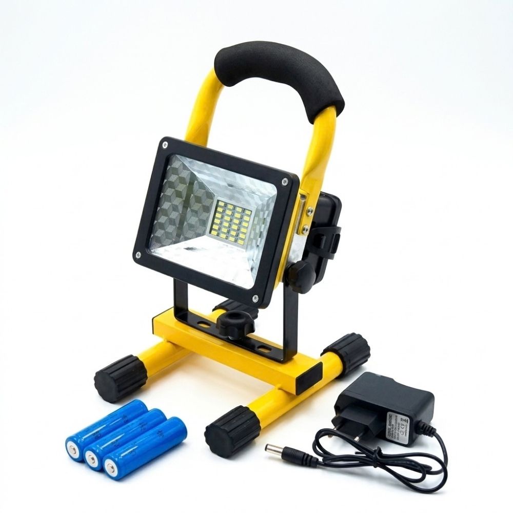 Lampu Sorot Baterai Flood Light LED Portable Lampu Sorot Kerja Outdoor