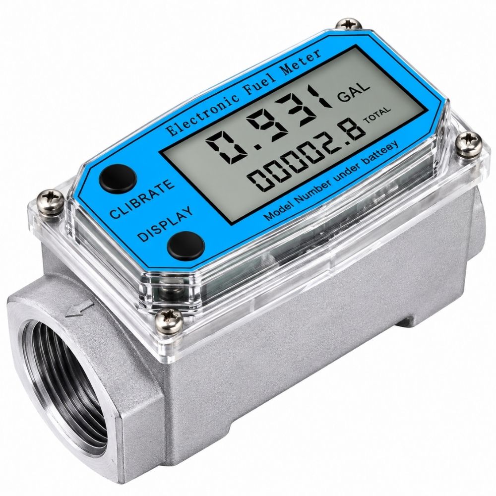 Digital Flowmeter Turbine Alat Pengukur Debit Cairan Bensin Solar Air Liquid Meter